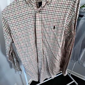 Ralph Lauren Men's Checkered Shirt - Red, White, Green, & Gold
